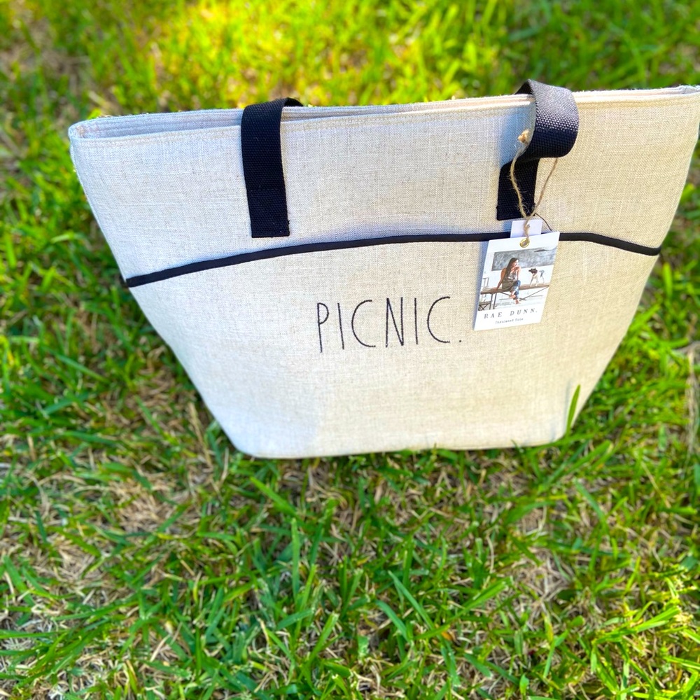 New Rae Dunn picnic Insulated tote bag